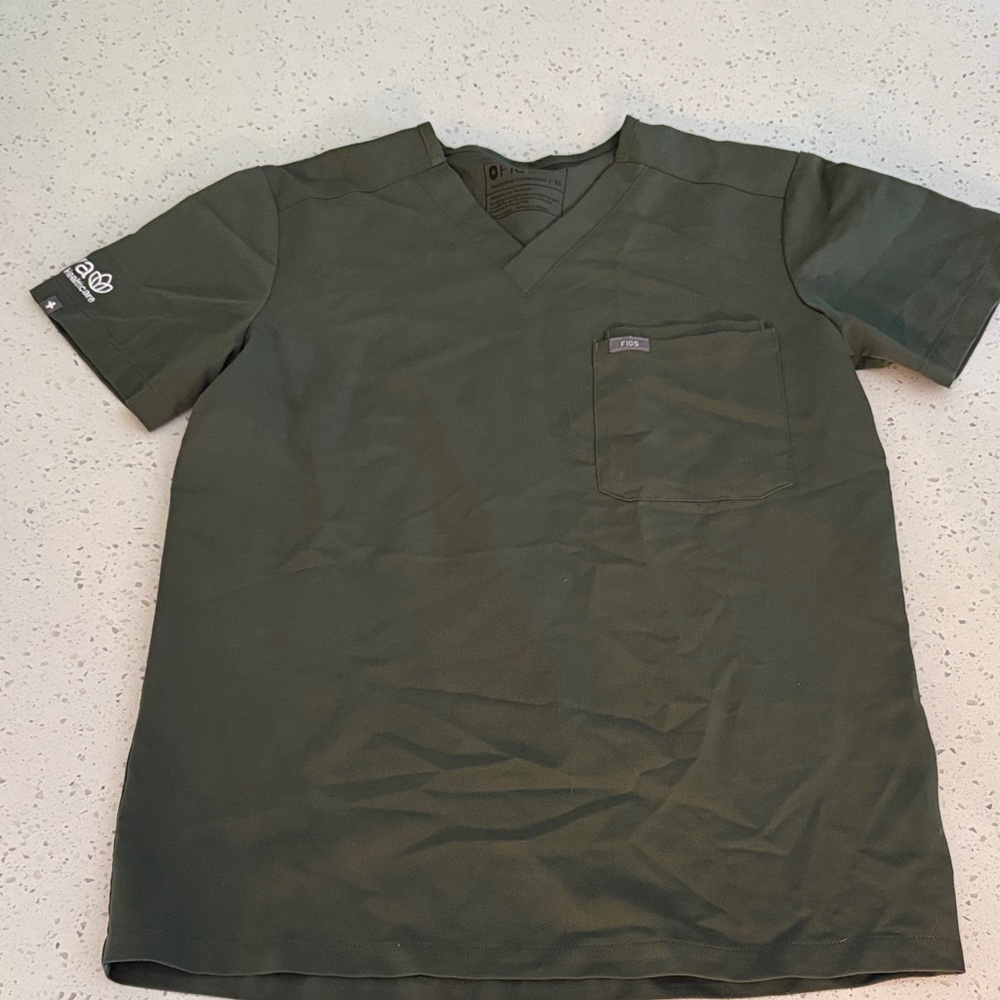 Olive Green Scrub top